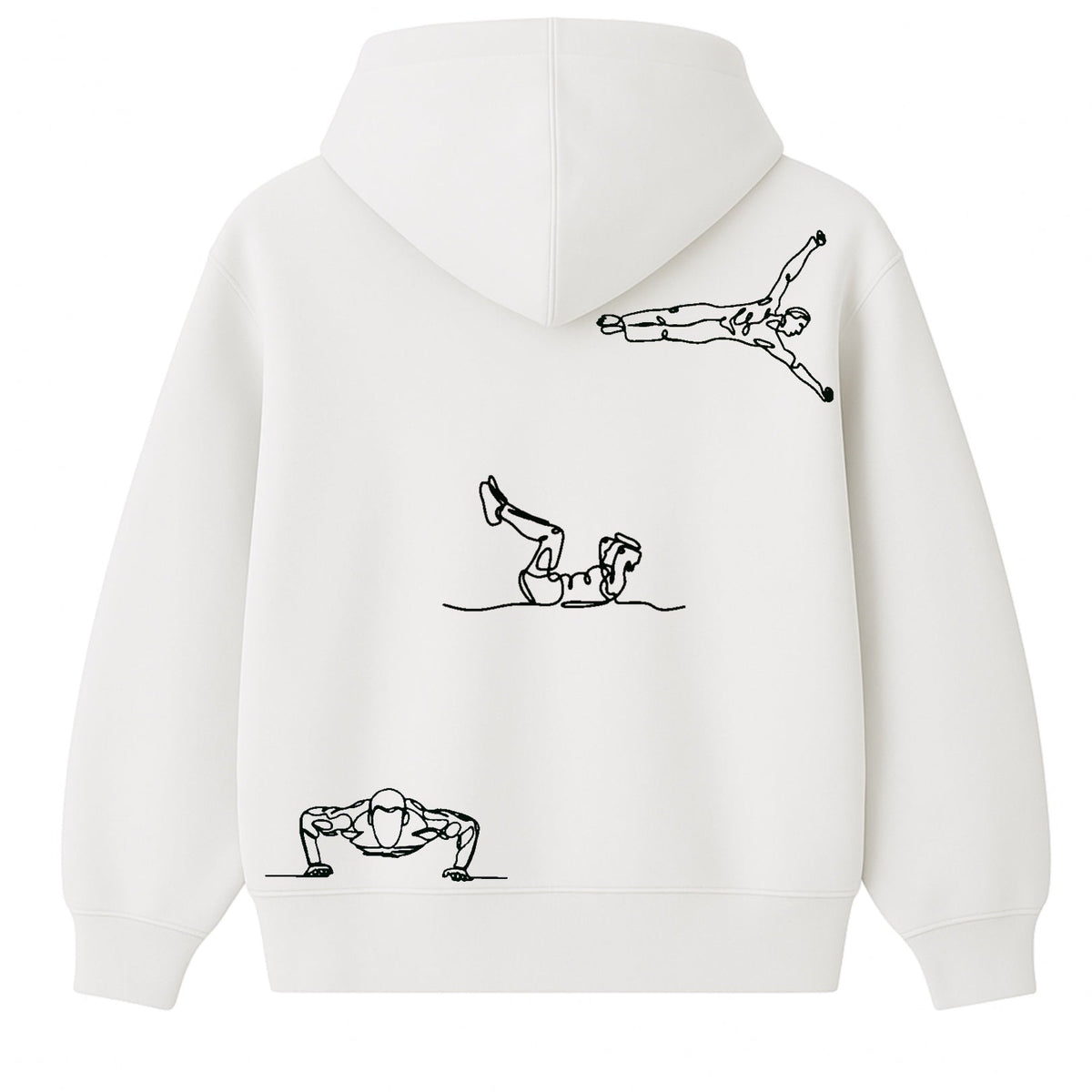 Hoodie 460g 100% Coton – Broderie Minimaliste - Design Street-Workout Rich.Art