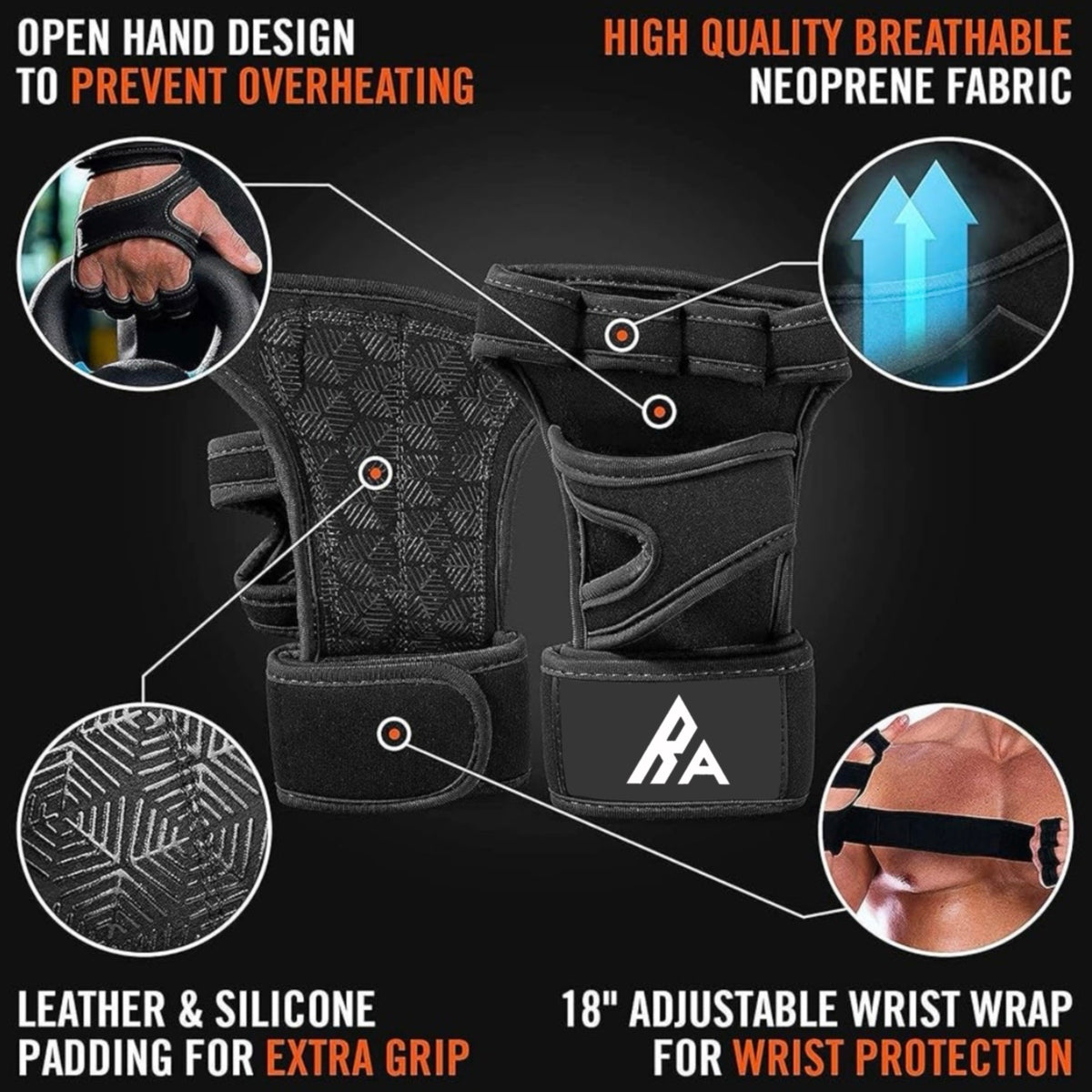 Gants Street Workout & Fitness – Logo Rich.Art – Grip Premium