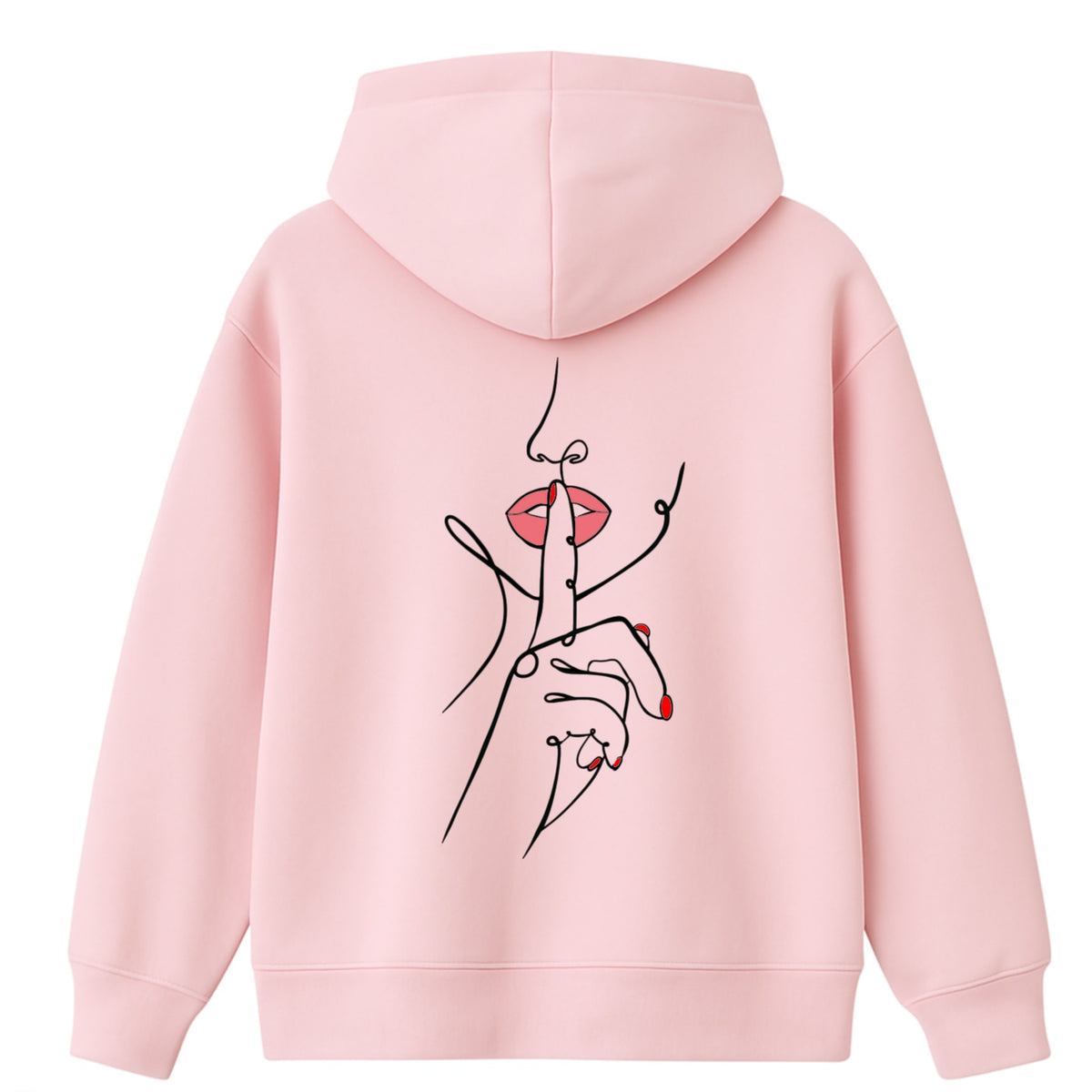 Hoodie 460g 100% Coton – Broderie Minimaliste - Design Silence (F)