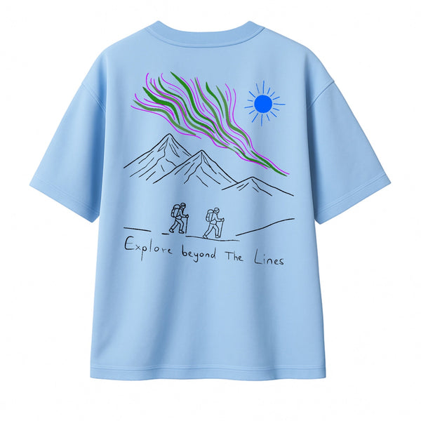 🟡 PRÉCOMMANDE: T-shirt Minimaliste Brodé 100% Coton – Design Randonnée