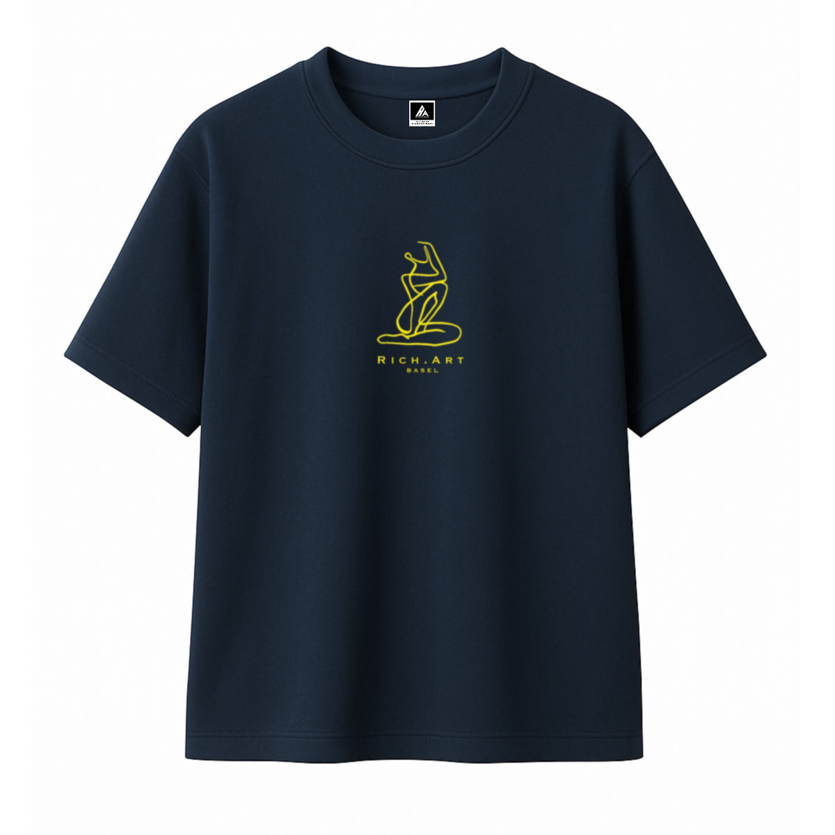 T-shirt Minimaliste Brodé 100% Coton – Design Matisse (F)