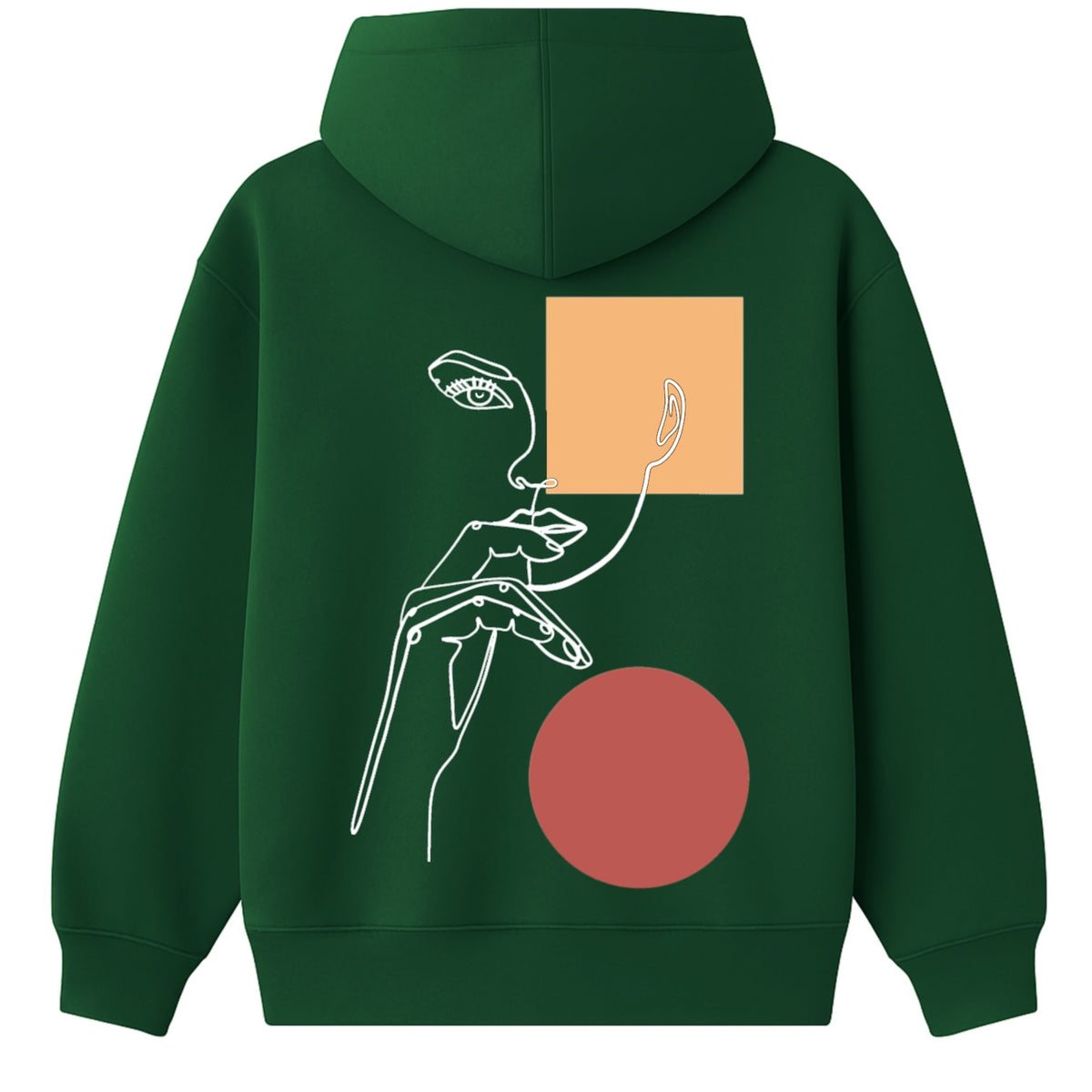 Hoodie 460g 100% Coton – Broderie Minimaliste - Design Pensive