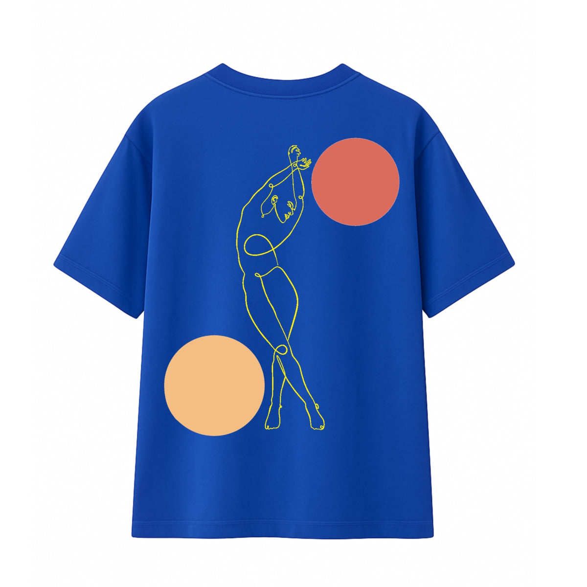 T-shirt Minimaliste Brodé 100% Coton – Design Danse des Formes (F)