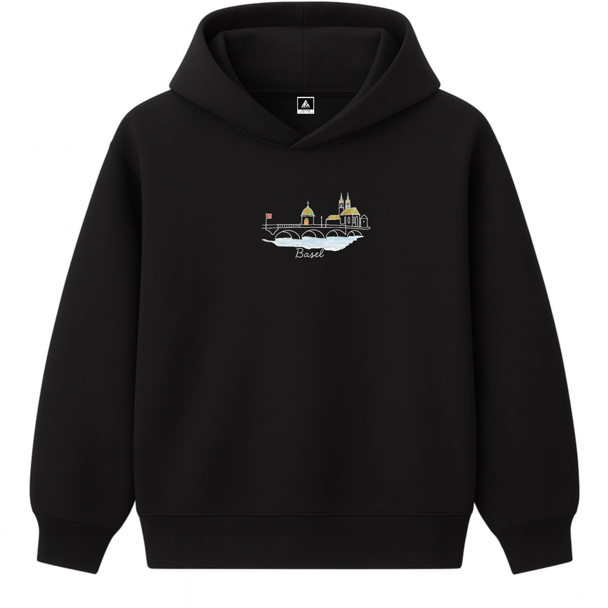 Hoodie 460g 100% Coton – Broderie Minimaliste - Design Basel