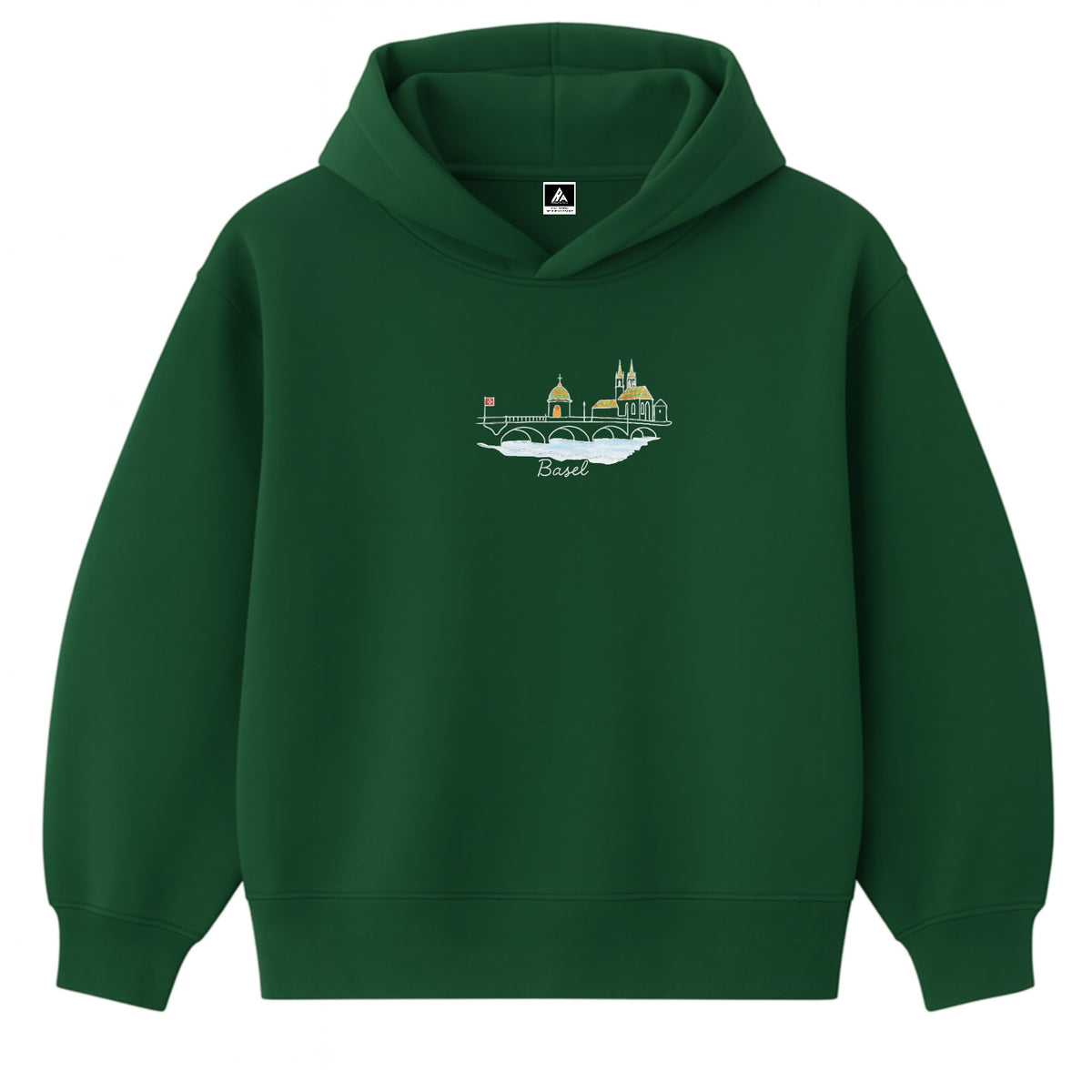 Hoodie 460g 100% Coton – Broderie Minimaliste - Design Basel