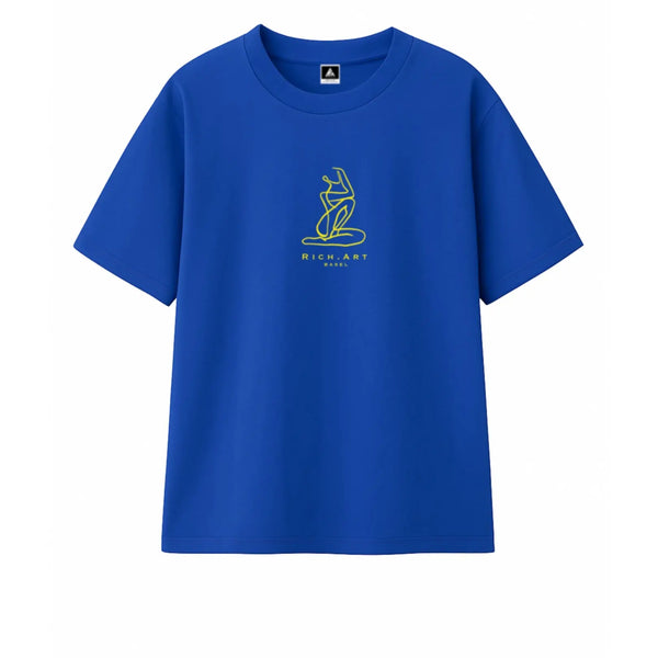 🟡 PRÉCOMMANDE: T-shirt Minimaliste Brodé 100% Coton – Design Matisse