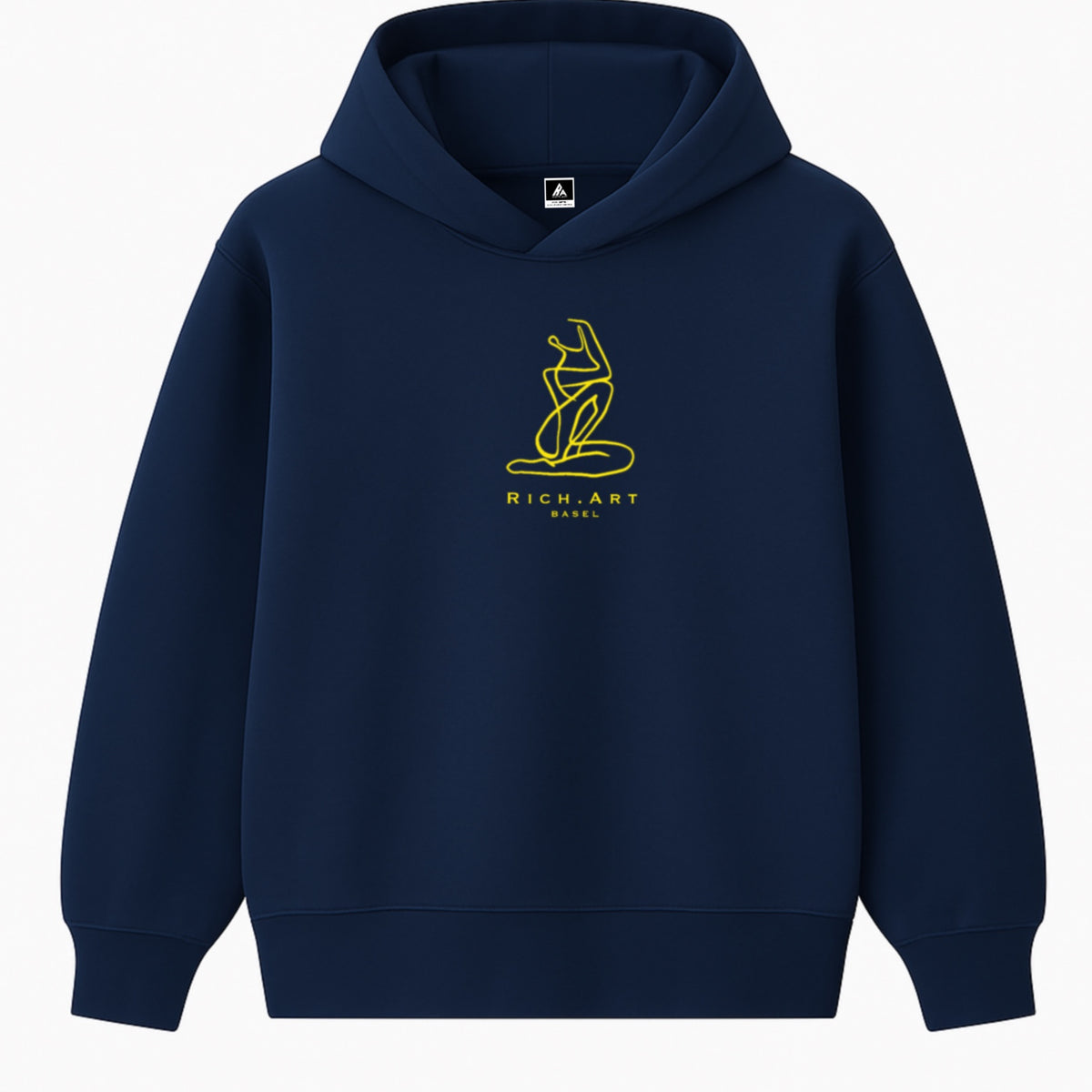 Hoodie 460g 100% Coton – Broderie Minimaliste - Design Matisse (F)