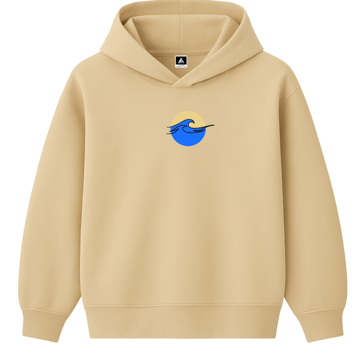 Hoodie 460g 100% Coton – Broderie Minimaliste - Design Vague Rich.Art