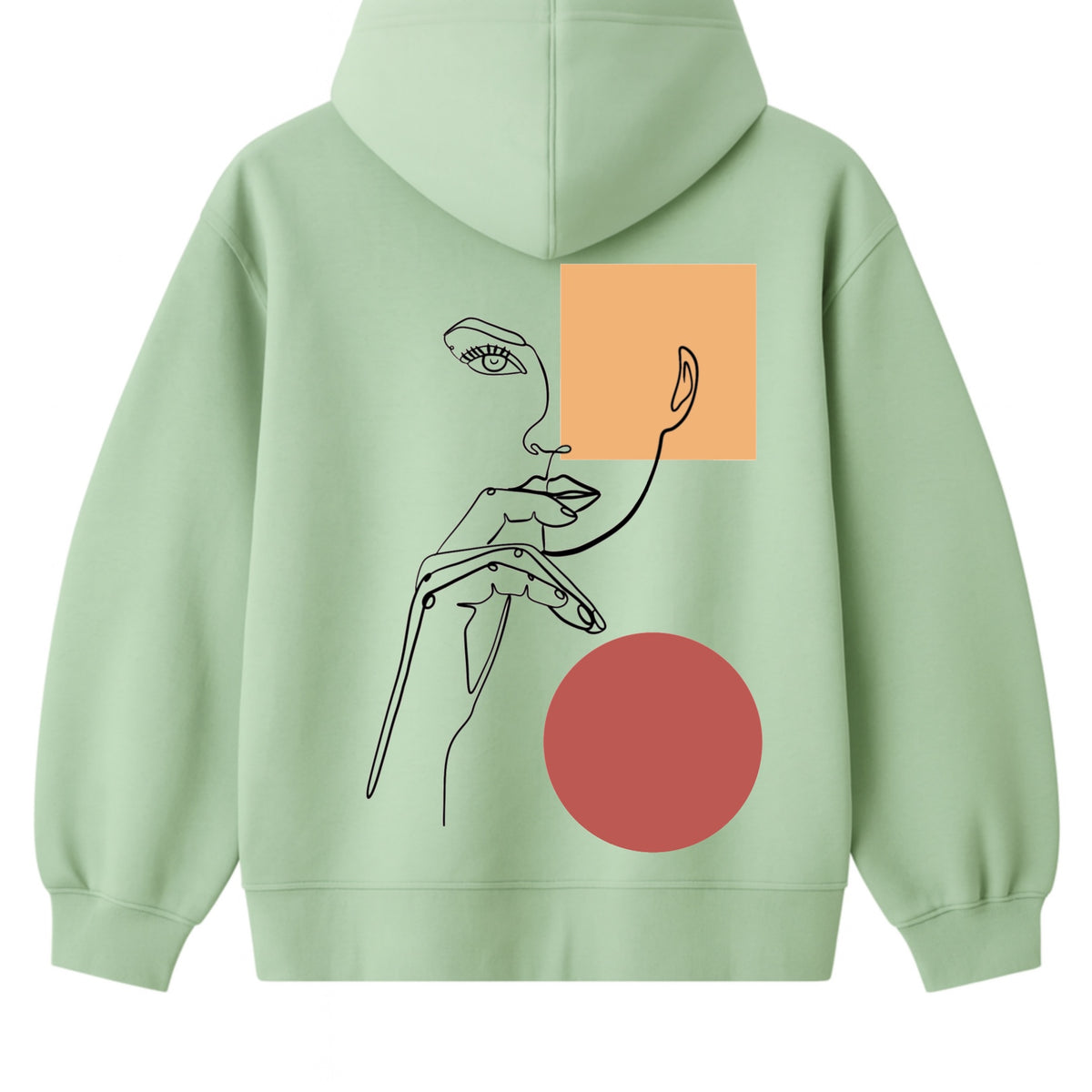 Hoodie 460g 100% Coton – Broderie Minimaliste - Design Pensive