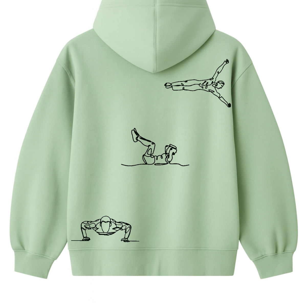 Hoodie 460g 100% Coton – Broderie Minimaliste - Design Street-Workout (F)