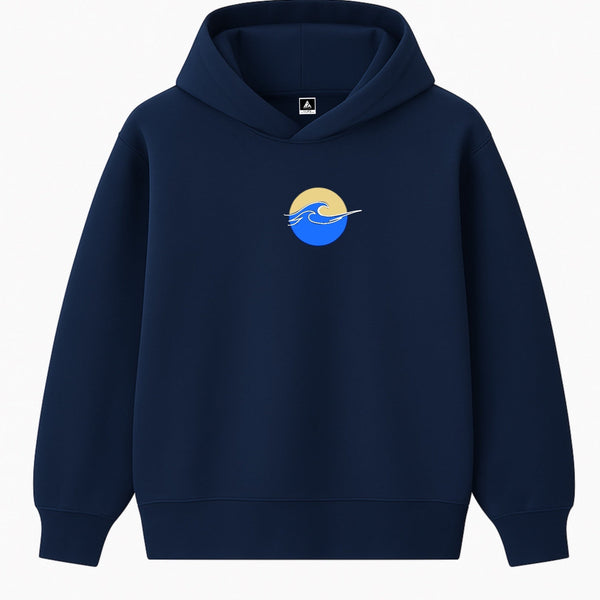 Hoodie 460g 100% Coton – Broderie Minimaliste - Design Vague Rich.Art