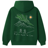 Hoodie 460g 100% Coton – Broderie Minimaliste - Design Islande Rich.Art