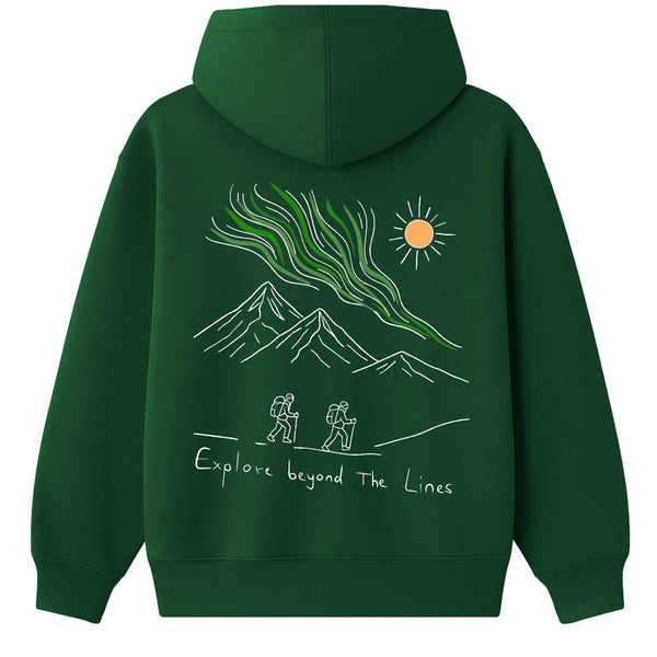 Hoodie 460g 100% Coton – Broderie Minimaliste - Design Islande Rich.Art