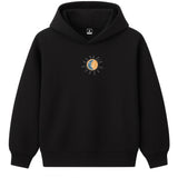 Hoodie 460g 100% Coton – Broderie Minimaliste - Design Soleil/Lune Rich.Art