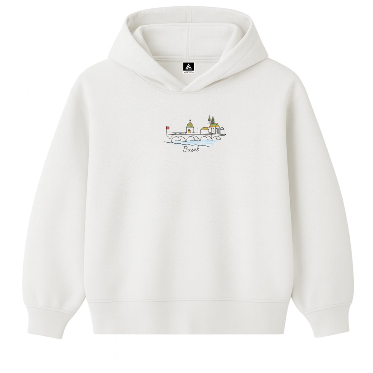 Hoodie 460g 100% Coton – Broderie Minimaliste - Design Basel