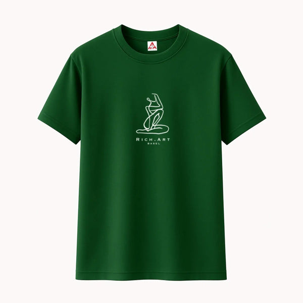 🟡 PRÉCOMMANDE: T-shirt Minimaliste Brodé 100% Coton – Design Matisse