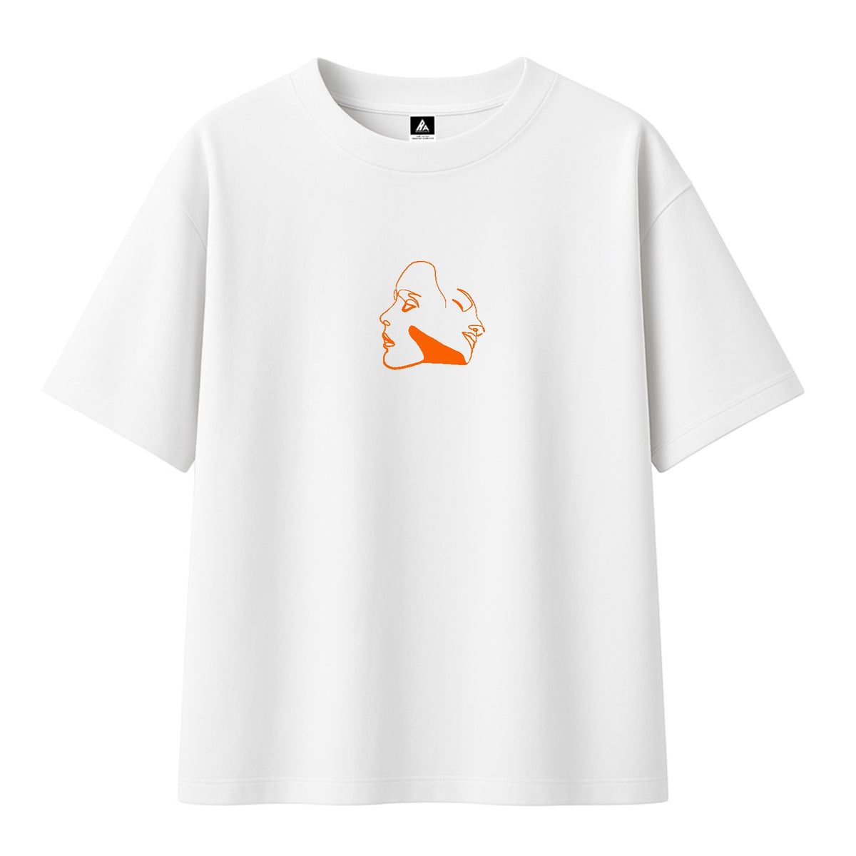 T-shirt Minimaliste Brodé 100% Coton – Design Aura (F)