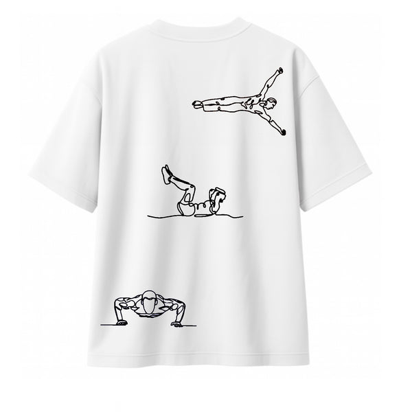 T-shirt Minimaliste Brodé 100% Coton – Design Street-Workout