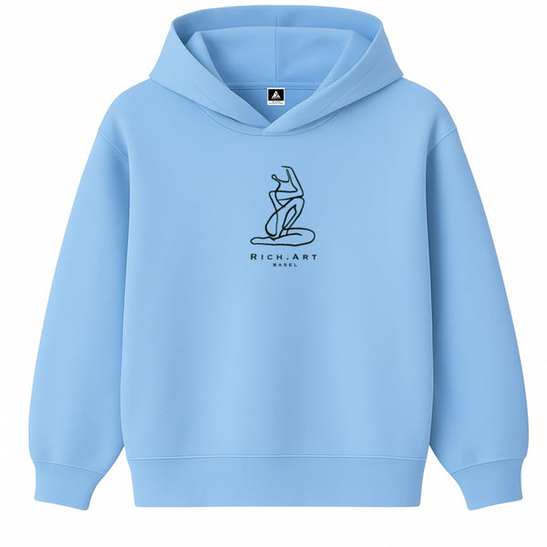 Hoodie 460g 100% Coton – Broderie Minimaliste - Design Matisse (F) Rich.Art