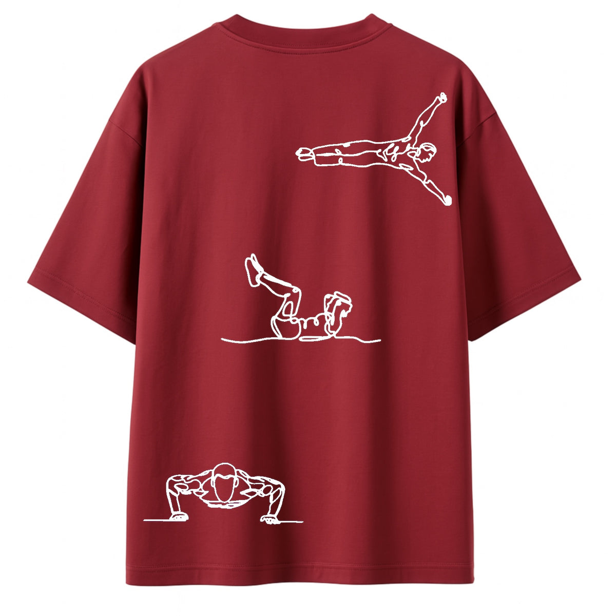 T-shirt Minimaliste Brodé 100% Coton – Design Street-Workout (F)