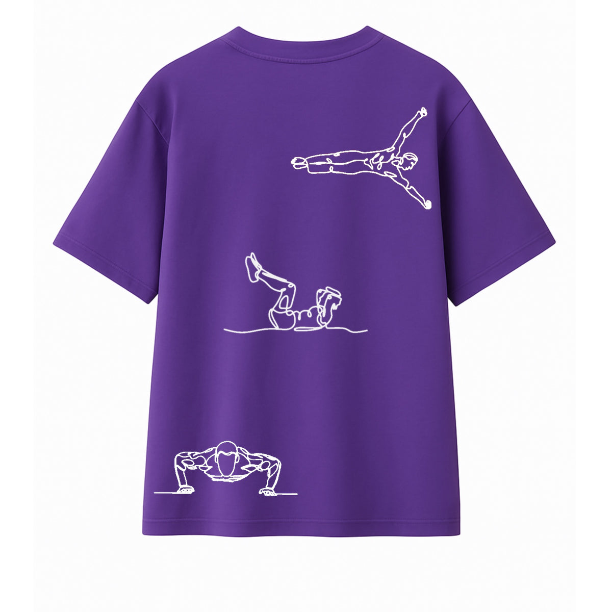 T-shirt Minimaliste Brodé 100% Coton – Design Street-Workout (F)