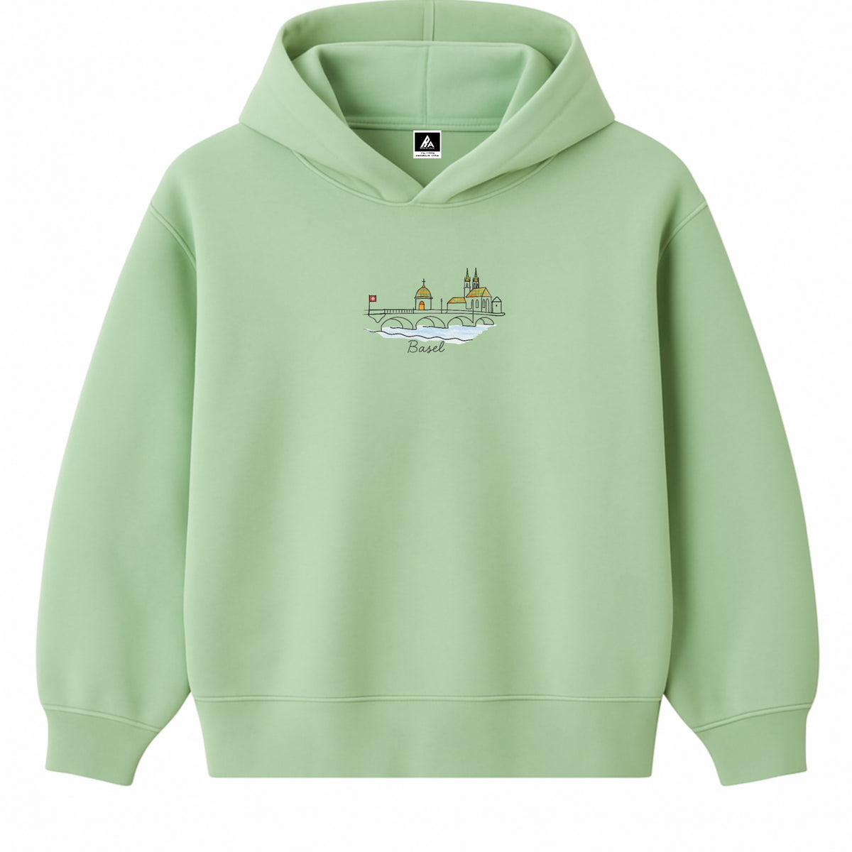 Hoodie 460g 100% Coton – Broderie Minimaliste - Design Basel