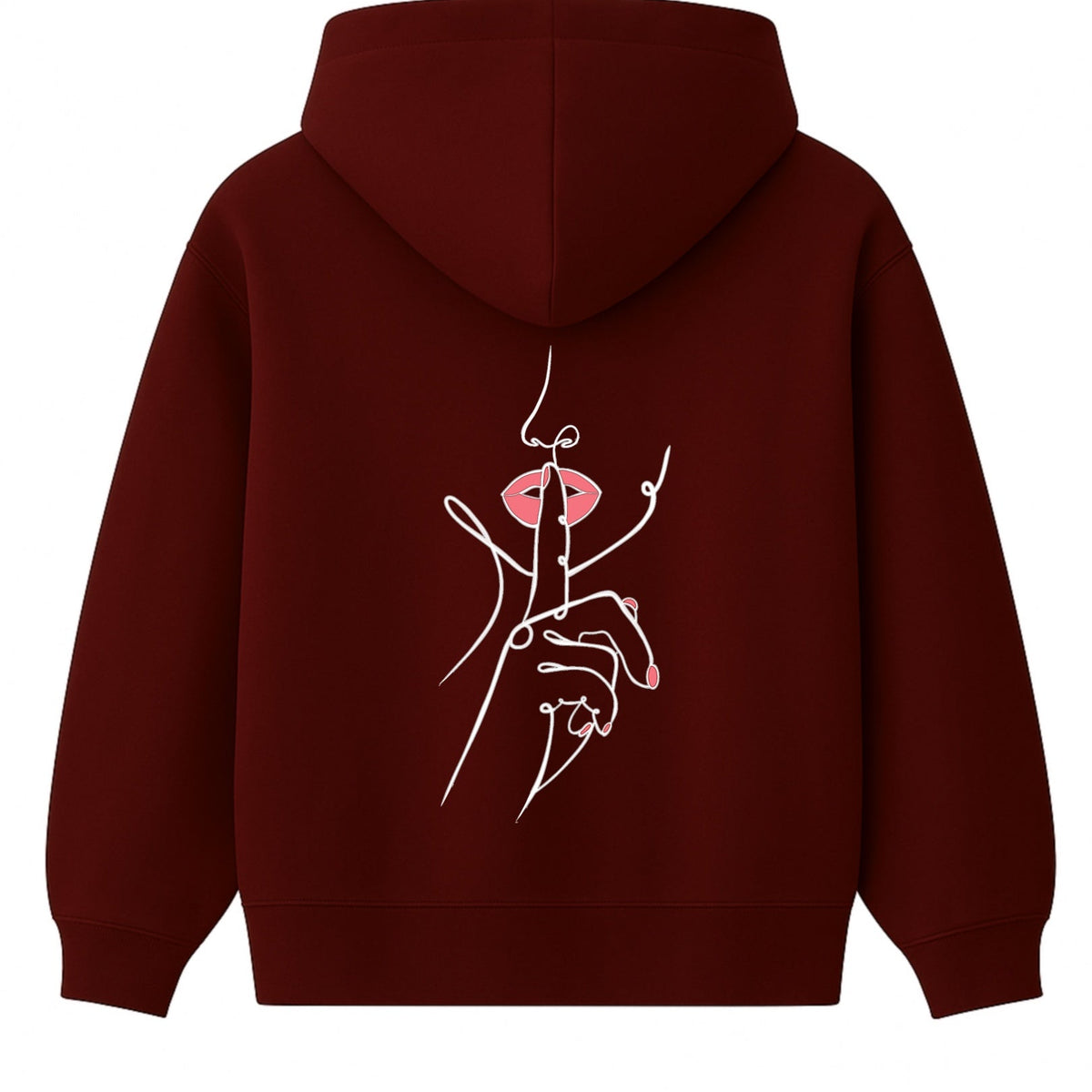 Hoodie 460g 100% Coton – Broderie Minimaliste - Design Silence Rich.Art