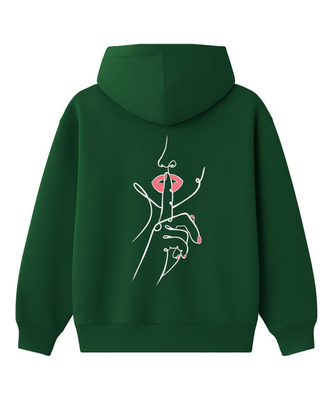 🟡 PRÉCOMMANDE: Hoodie 460g 100% Coton – Broderie Minimaliste - Design Silence