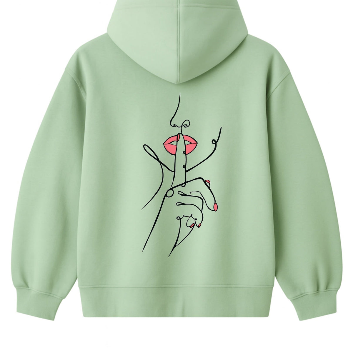 Hoodie 460g 100% Coton – Broderie Minimaliste - Design Silence Rich.Art