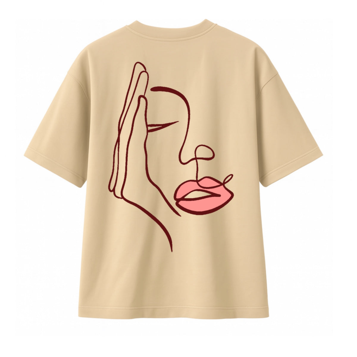 T-shirt "Visage Caché". femme