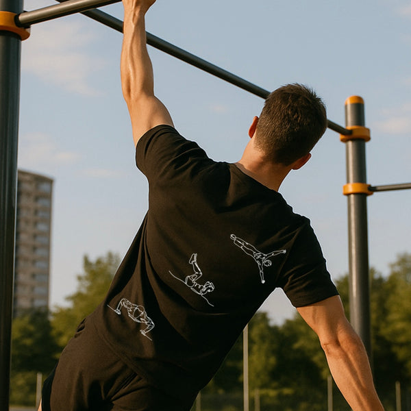 T-shirt Minimaliste Brodé 100% Coton – Design Street-Workout