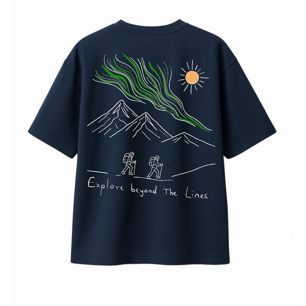 🟡 PRÉCOMMANDE: T-shirt Minimaliste Brodé 100% Coton – Design Randonnée