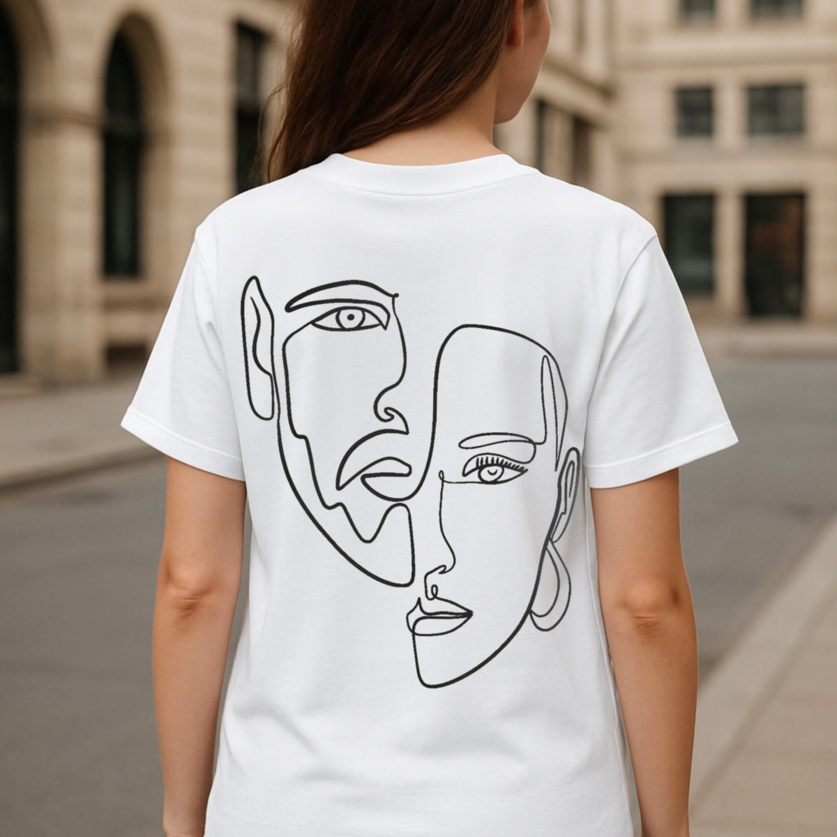 T-Shirt double visage Femme