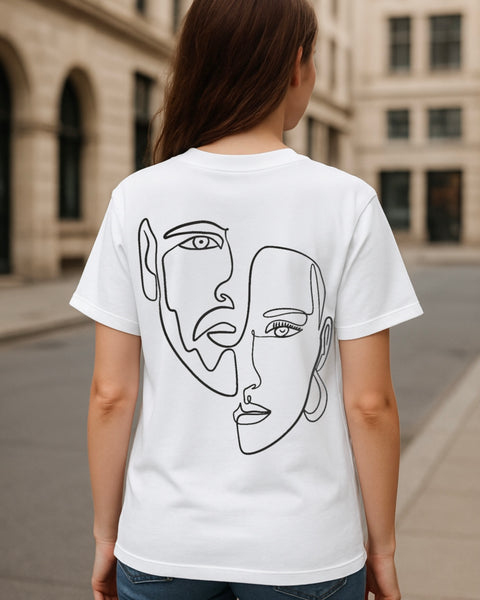 T-Shirt double visage Femme