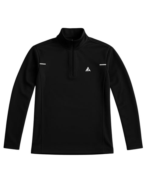 Haut de Sport Noir à Demi-Zip – Performance & Confort