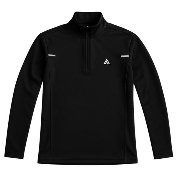 Haut de Sport Noir à Demi-Zip – Performance & Confort