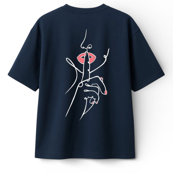 🟡 PRÉCOMMANDE: T-shirt Minimaliste Brodé 100% Coton – Design Silence