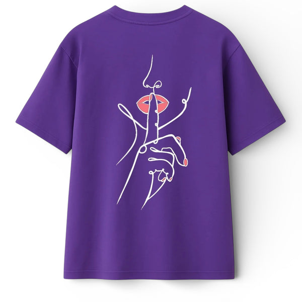 🟡 PRÉCOMMANDE: T-shirt Minimaliste Brodé 100% Coton – Design Silence