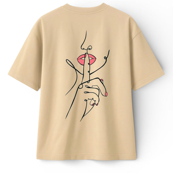 🟡 PRÉCOMMANDE: T-shirt Minimaliste Brodé 100% Coton – Design Silence