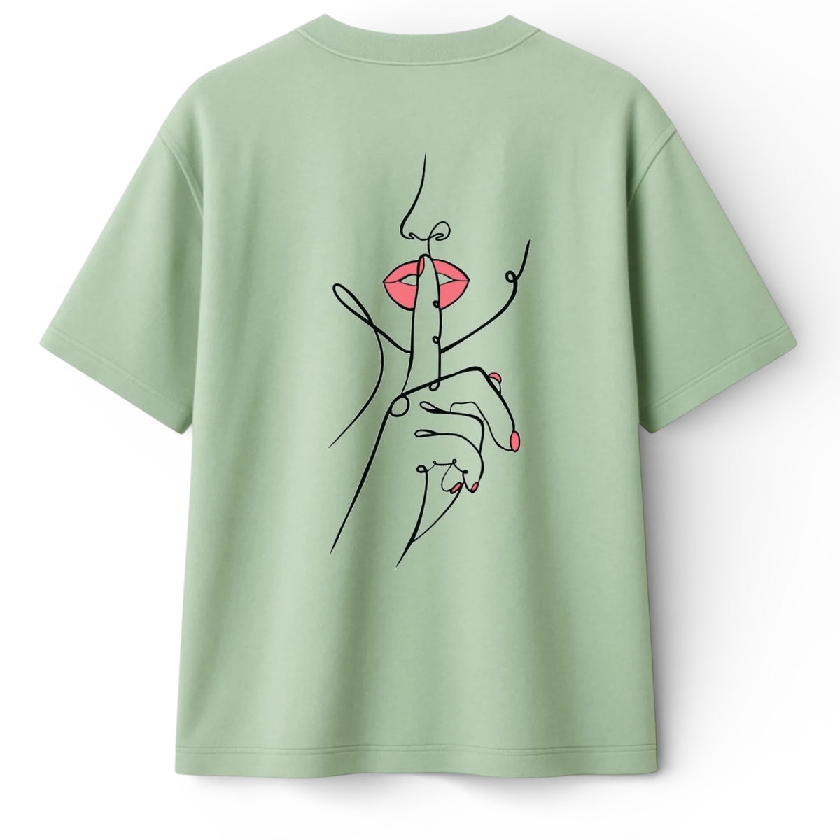 T-shirt Minimaliste Brodé 100% Coton – Design Silence Ma boutique