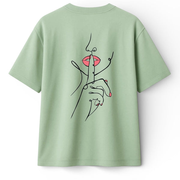 🟡 PRÉCOMMANDE: T-shirt Minimaliste Brodé 100% Coton – Design Silence