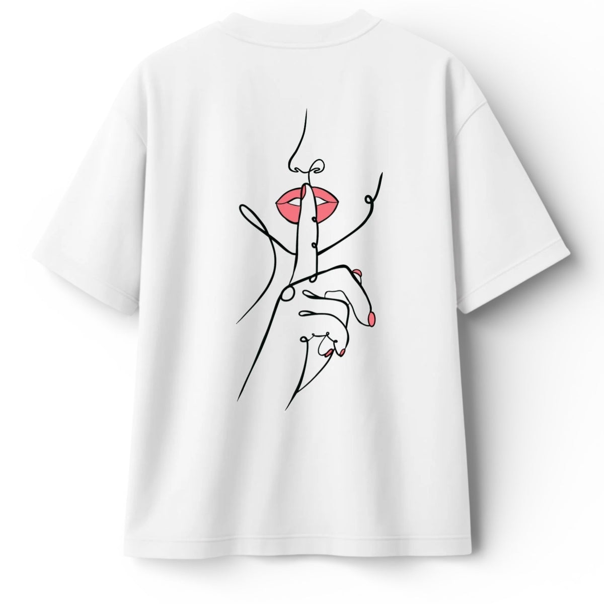 T-shirt Minimaliste Brodé 100% Coton – Design Silence (F) Ma boutique