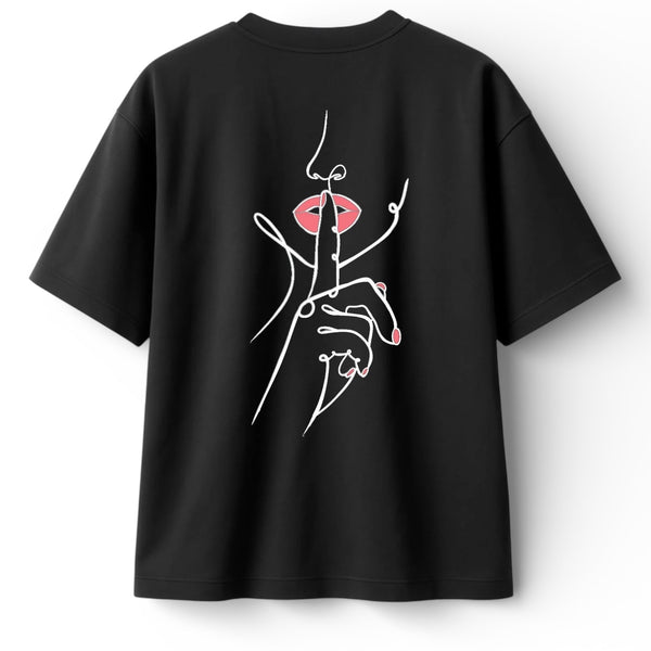 🟡 PRÉCOMMANDE: T-shirt Minimaliste Brodé 100% Coton – Design Silence