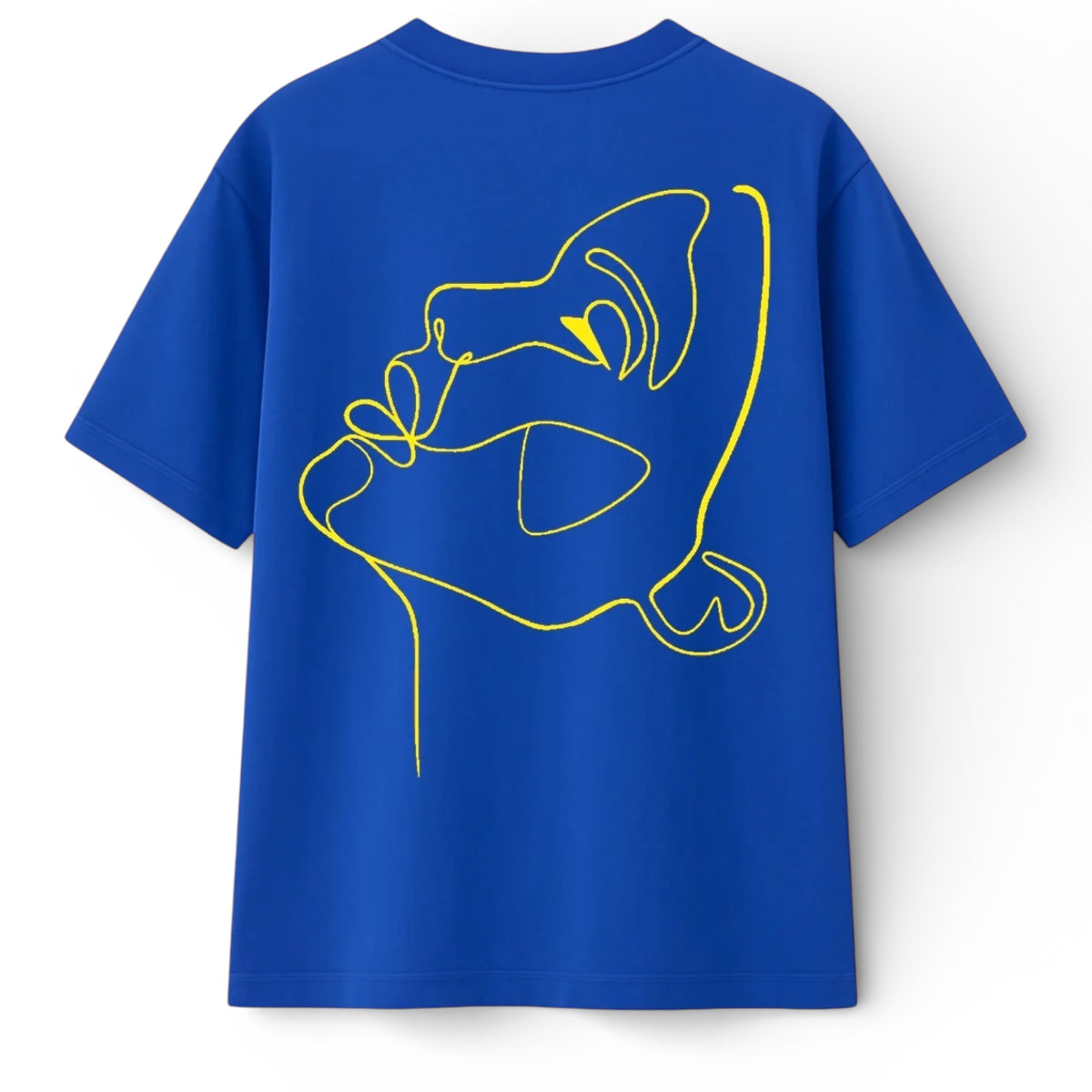 T-shirt Minimaliste Brodé 100% Coton – Design One Line Draw (F) Ma boutique