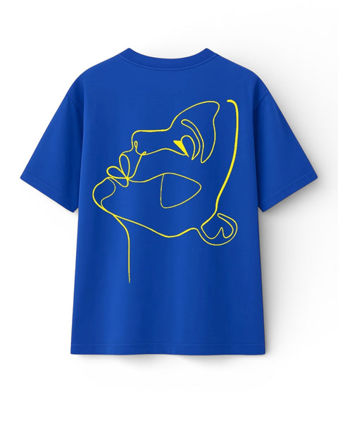 🟡 PRÉCOMMANDE: T-shirt Minimaliste Brodé 100% Coton – Design One Line Draw (F)