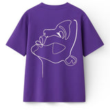 T-shirt Minimaliste Brodé 100% Coton – Design One Line Draw (F) Ma boutique