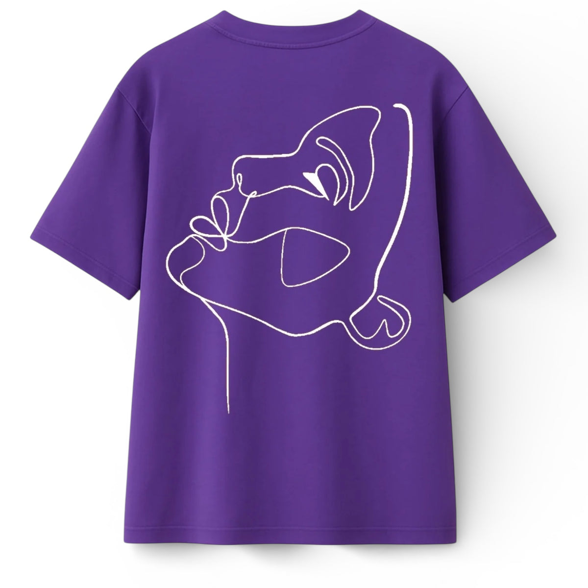 T-shirt Minimaliste Brodé 100% Coton – Design One Line Draw Ma boutique