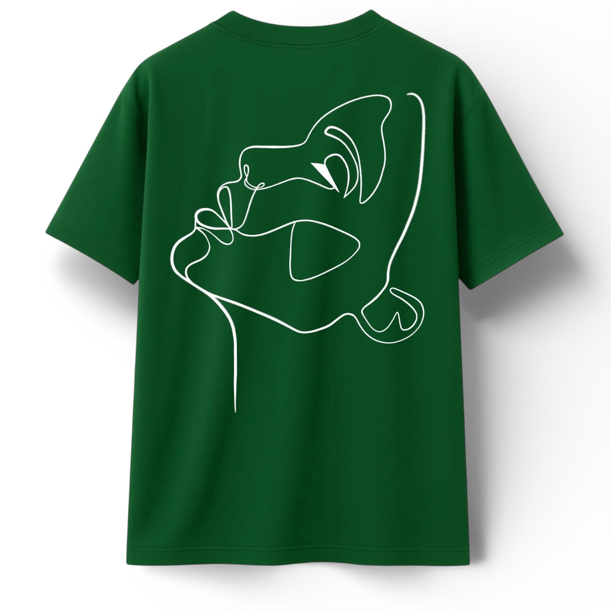 T-shirt Minimaliste Brodé 100% Coton – Design One Line Draw (F) Ma boutique