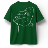 T-shirt Minimaliste Brodé 100% Coton – Design One Line Draw (F) Ma boutique