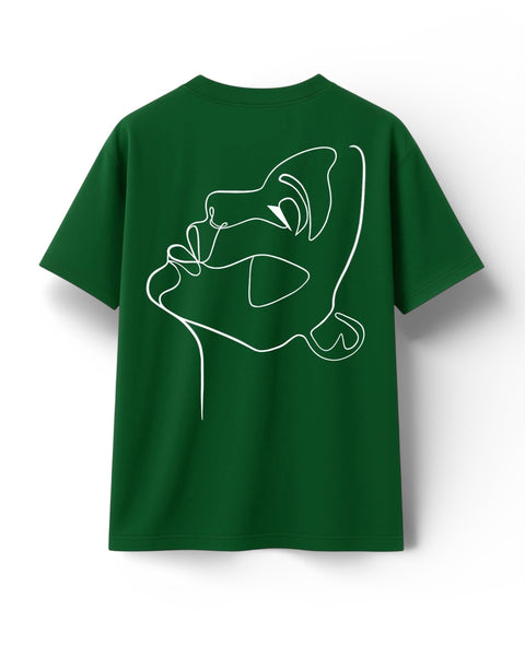 🟡 PRÉCOMMANDE: T-shirt Minimaliste Brodé 100% Coton – Design One Line Draw